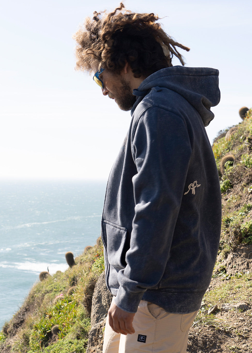 Polerón Full Zip Relax Navy