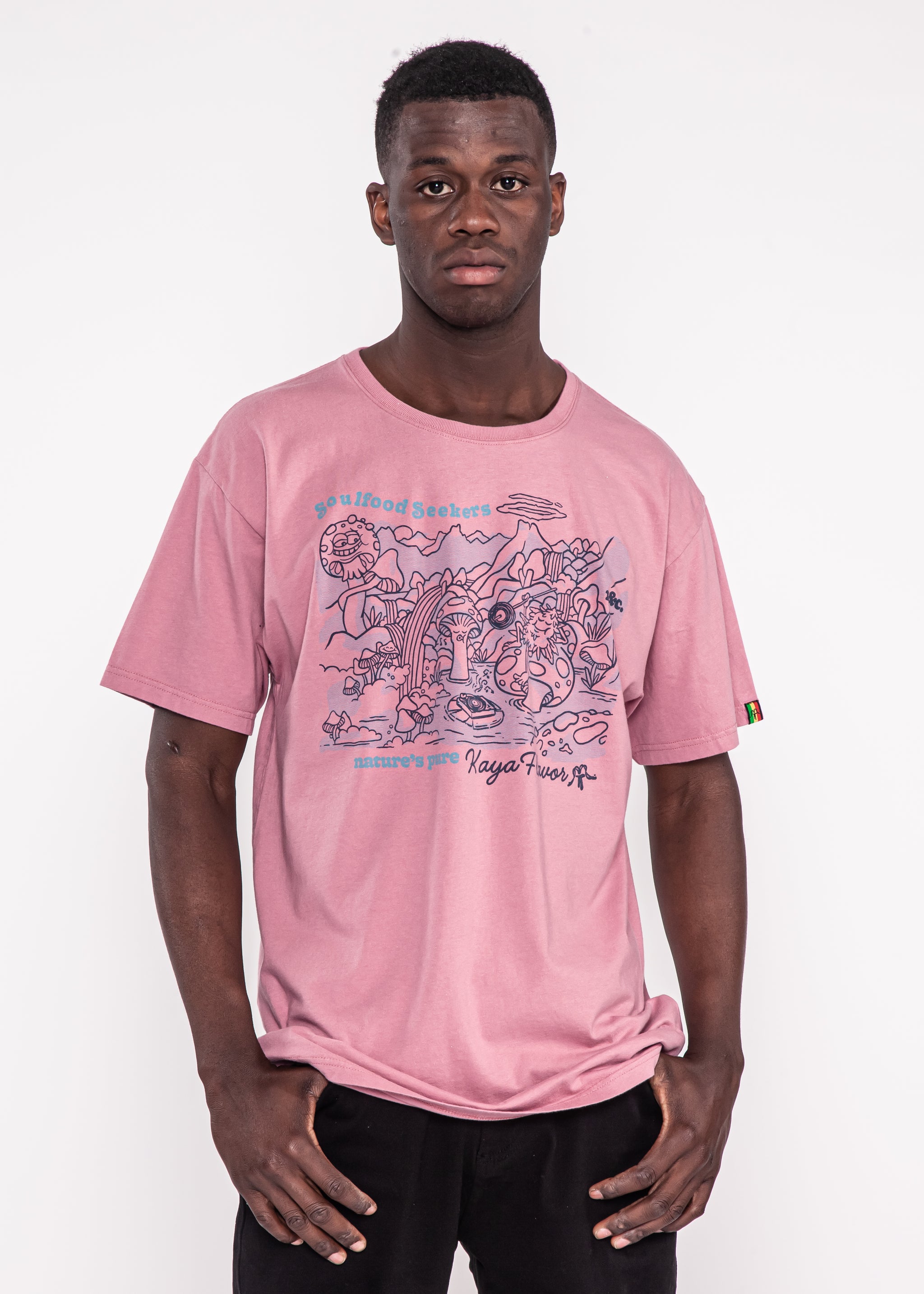 Polera Diseño Algodón Flavor Hombre - Rosa Claro