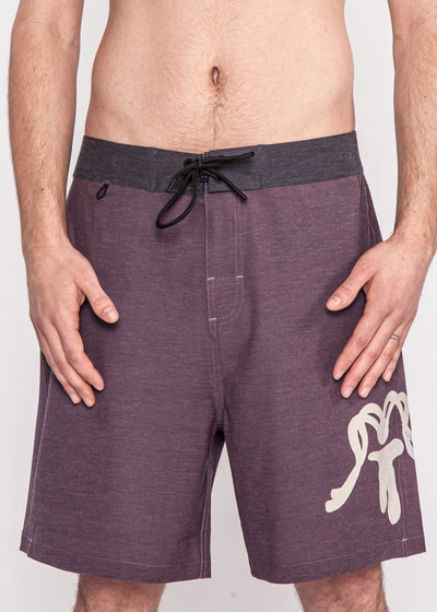 Traje de Baño Boardshort Nylon Aqua Hombre - Burdeo Dim Gray