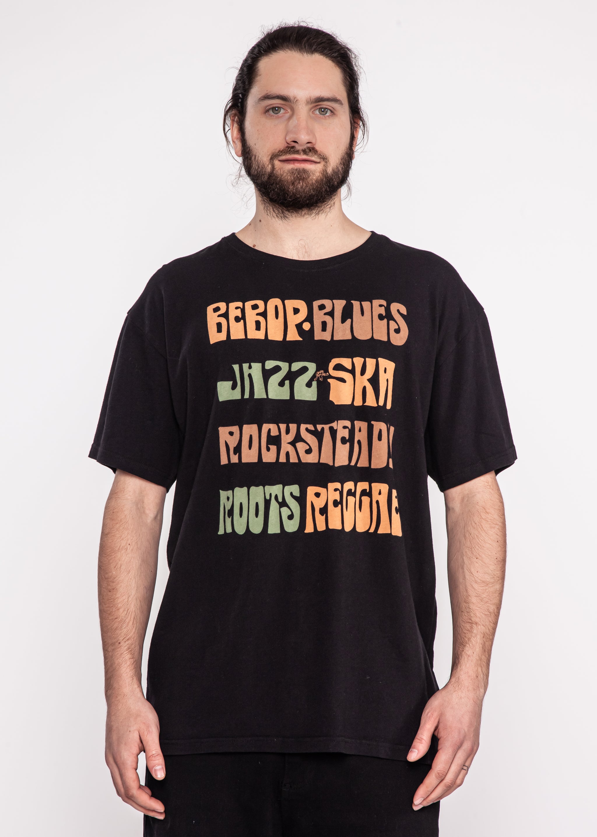 Polera Diseño Algodón Jazz Hombre - Negra