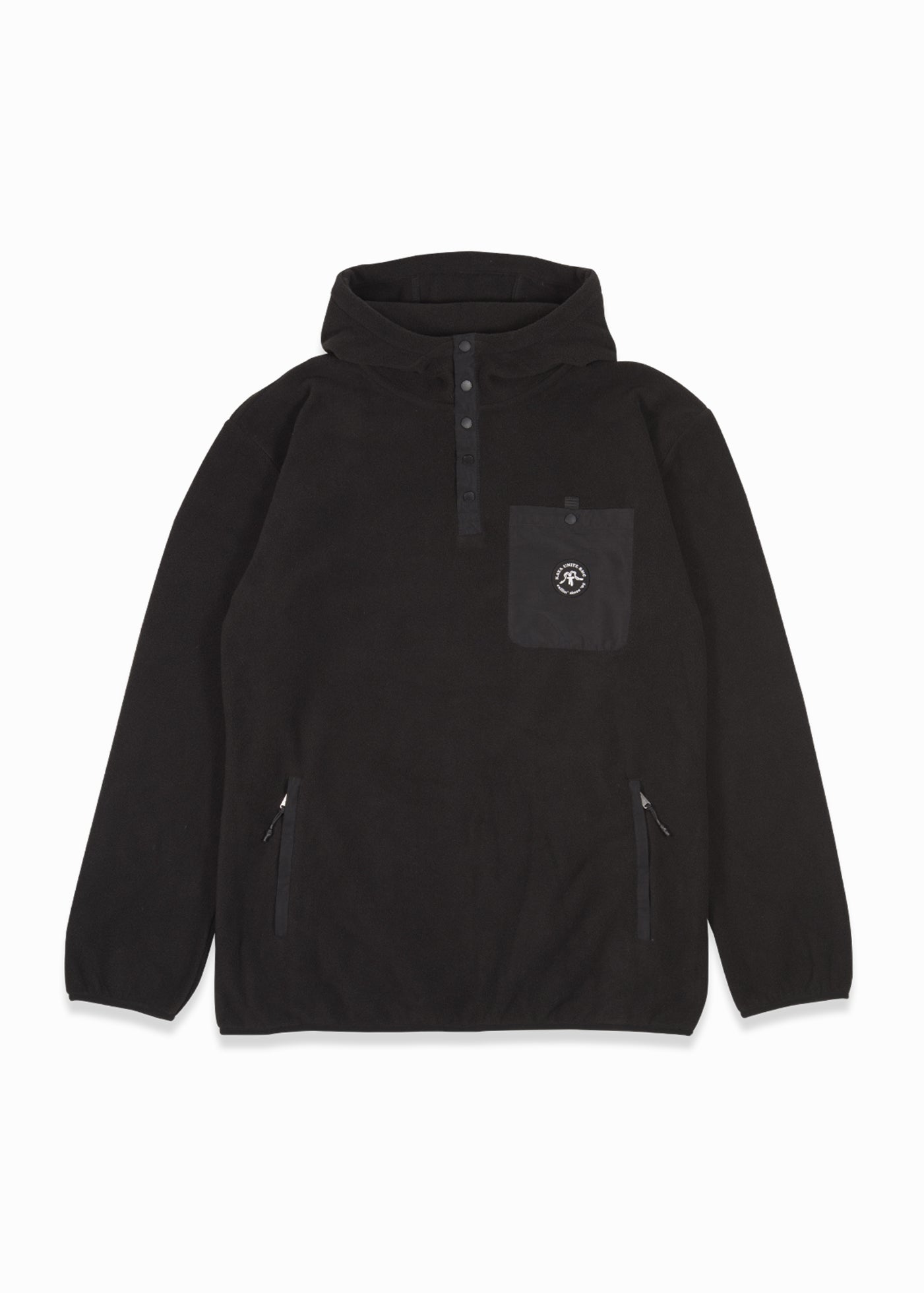 Polar Half Zip Hood Black