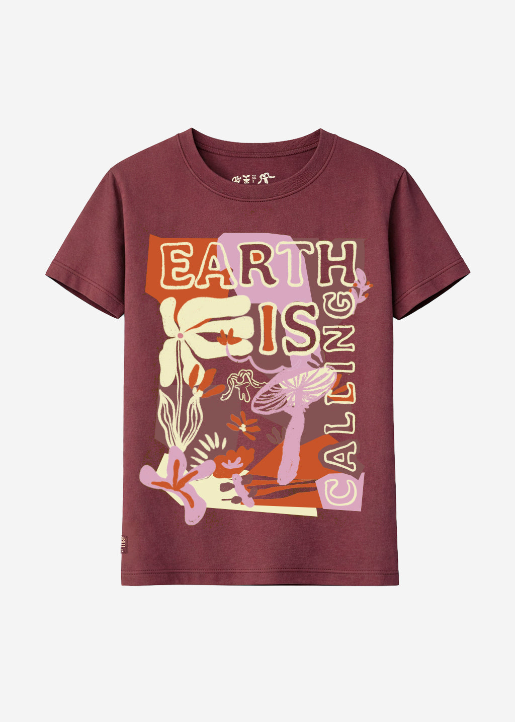 Polera Diseño Algodón Print Earth Mujer - Cherry