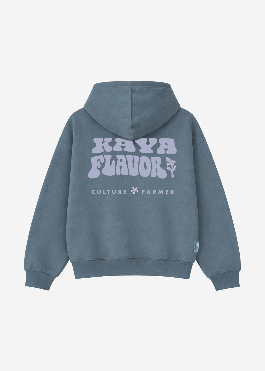 Polerón Hoodie Algodón Print Stone Flavor Mujer - Azul