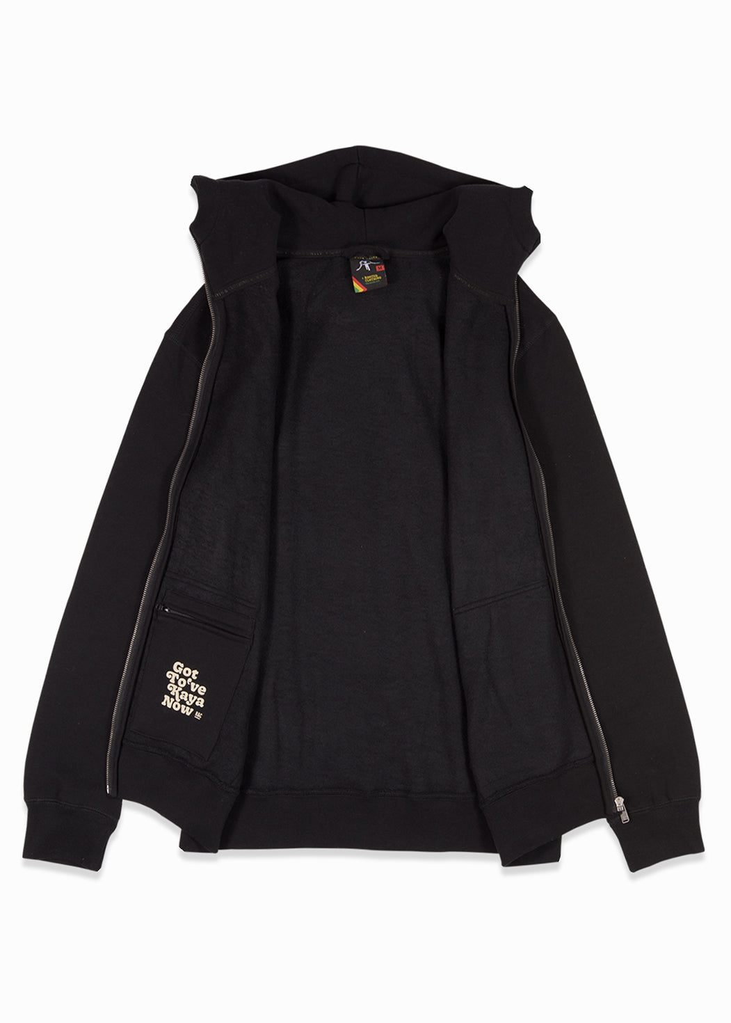 Polerón Full Zip Rasta Black