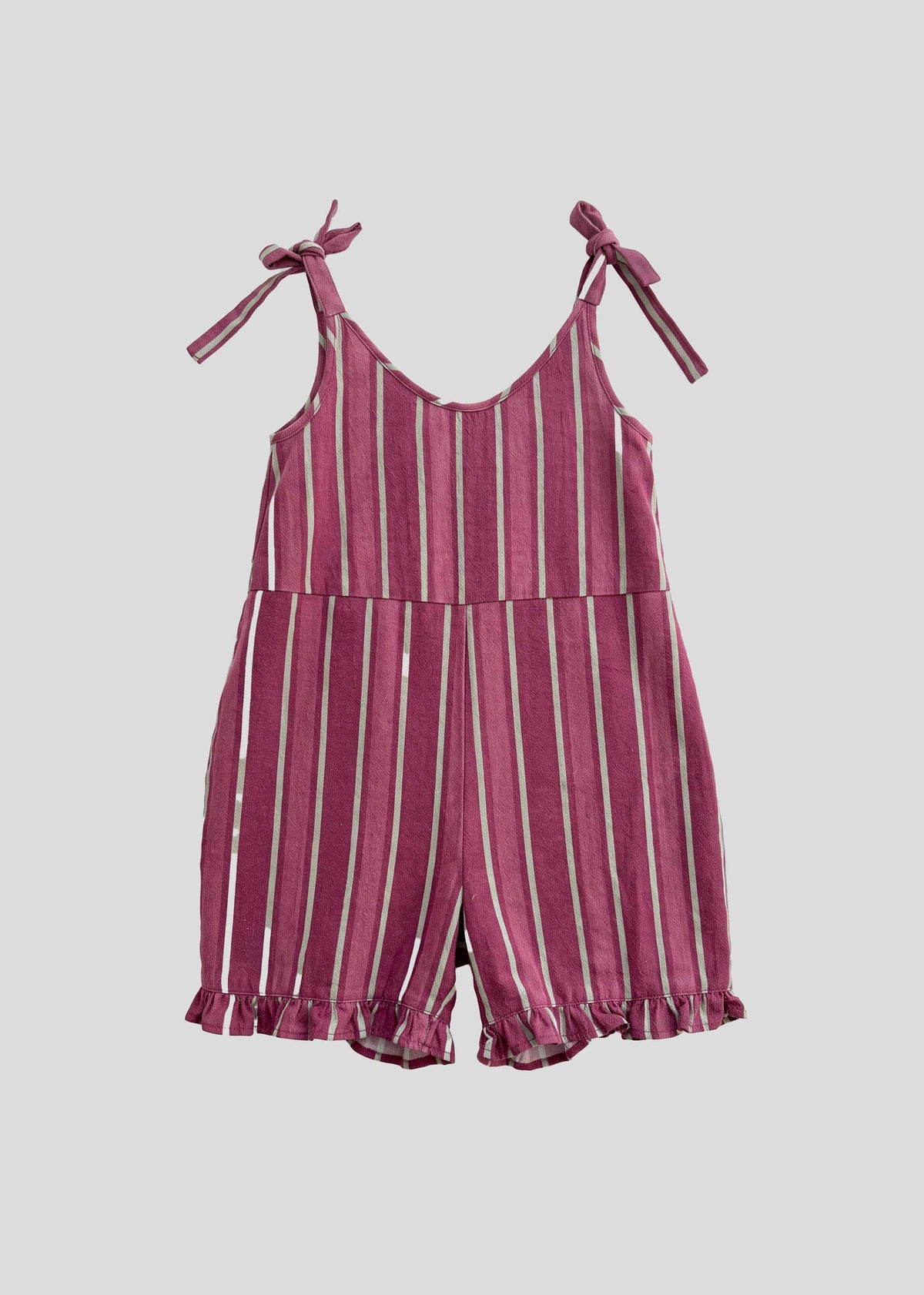 Enterito Niña Rayas Algodón Kids - Fucsia