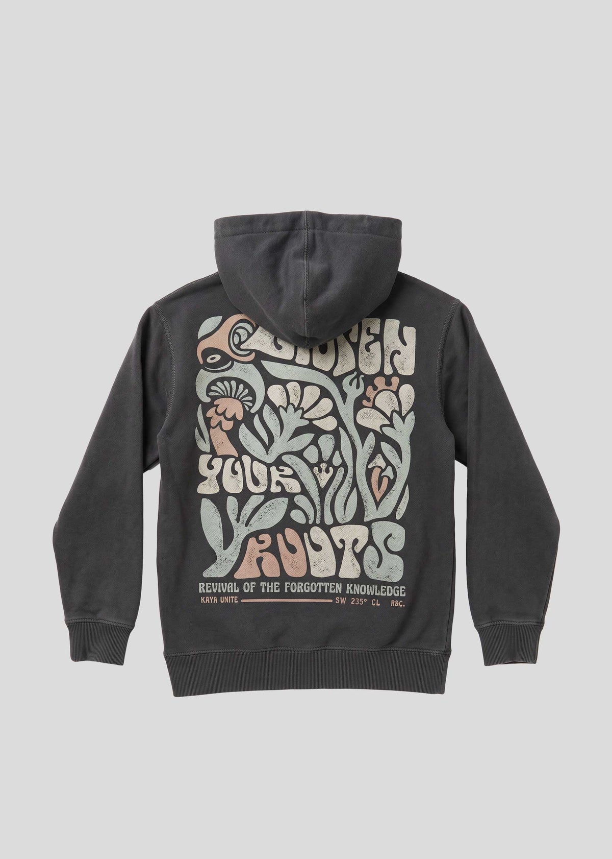 Polerón Hoodie Diseño Roots Kids - Negro