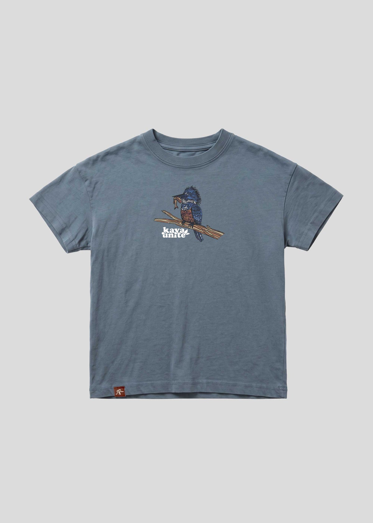 Polera Diseño Martin Pescador Algodón Kids - Petróleo