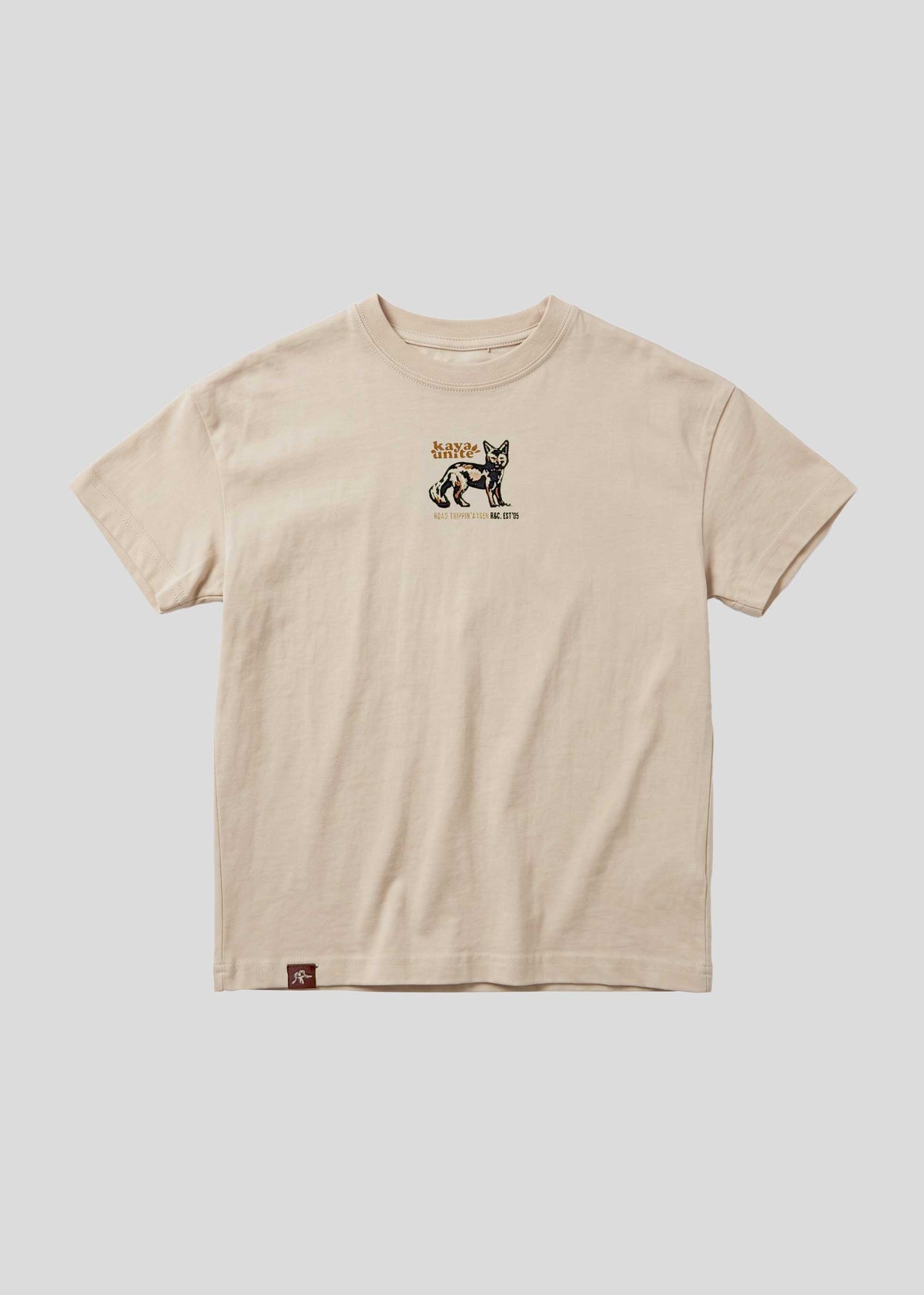 Polera Diseño Road Algodón Kids - Crudo