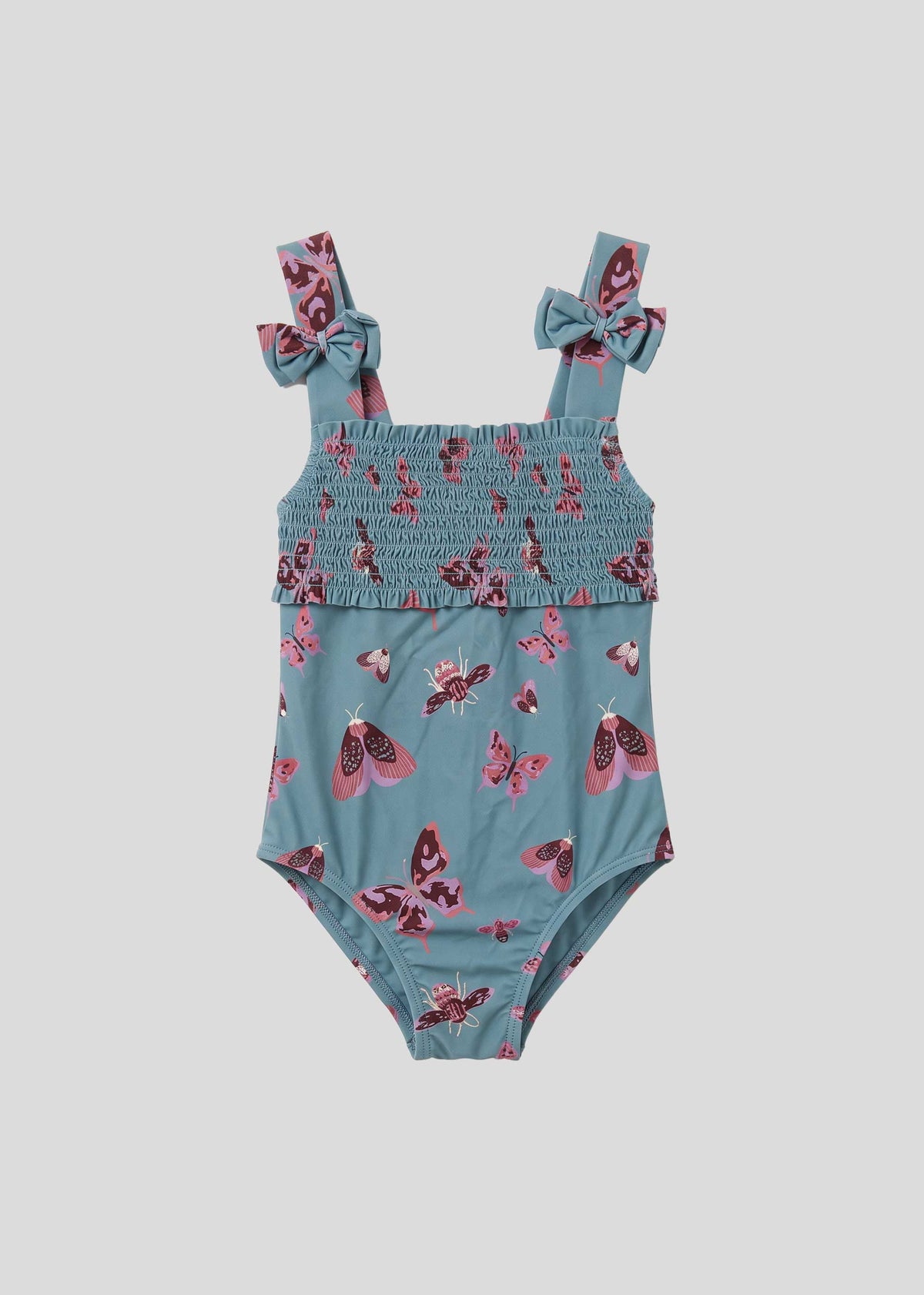Traje De Baño Niña Mariposas Kids - Petróleo