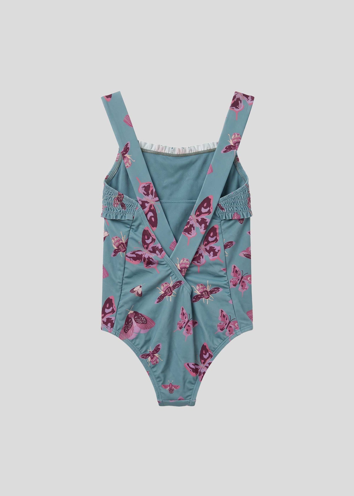 Traje De Baño Niña Mariposas Kids - Petróleo