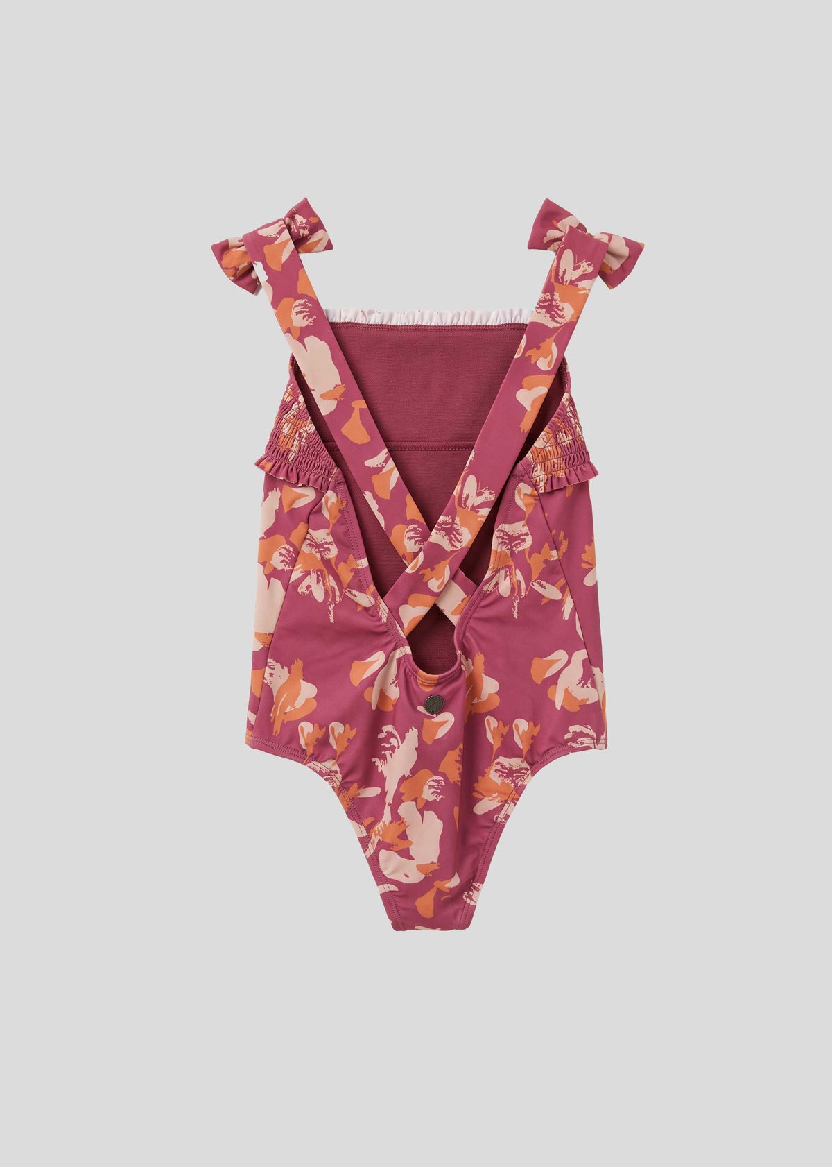 Traje De Baño Niña Flores Kids - Fucsia