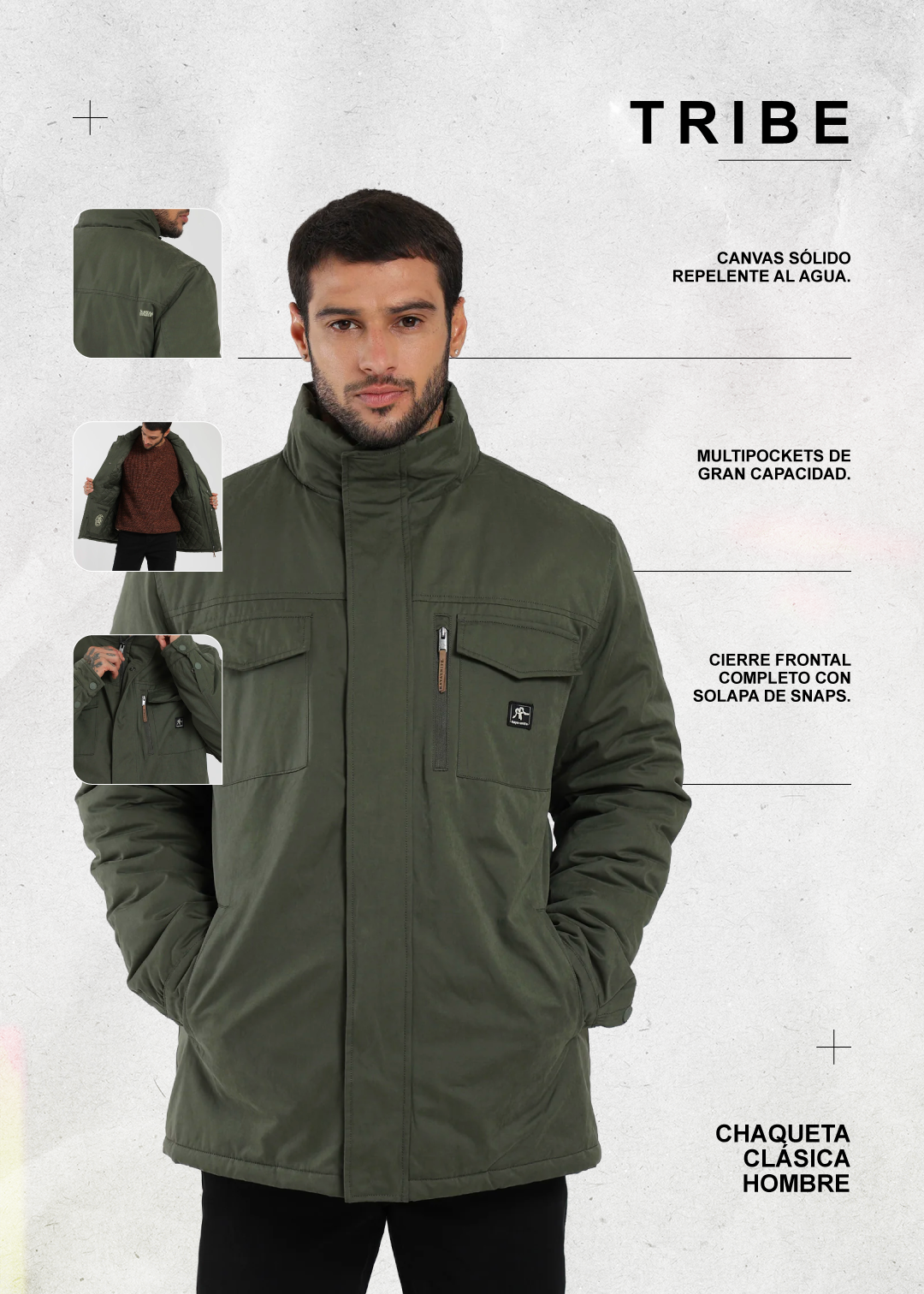 Chaqueta Clásica New Tribe Hombre - Verde Oscuro