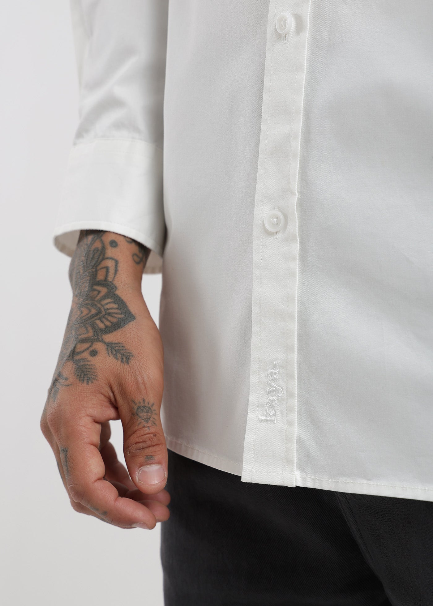 Camisa Manga larga Algodón Hombre - Blanco