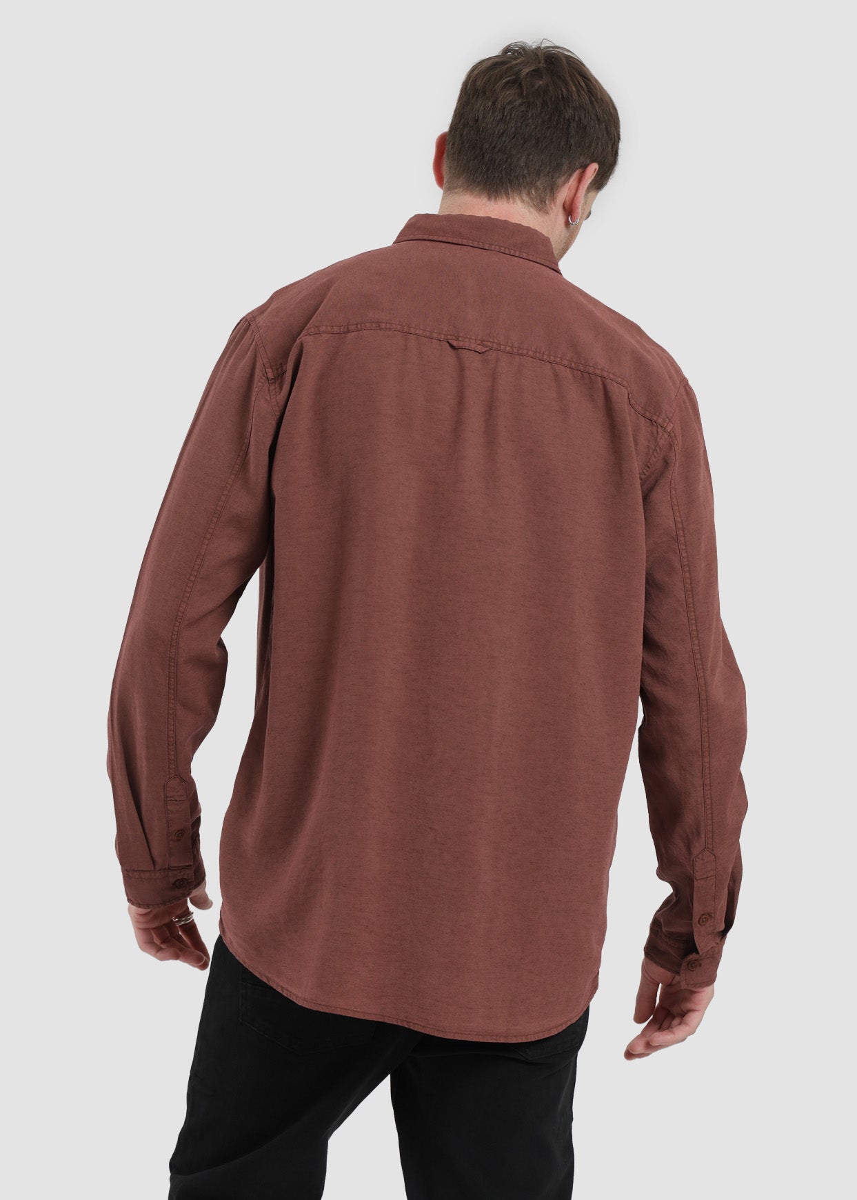 Camisa Manga Larga Tenlin Hombre - Naranjo