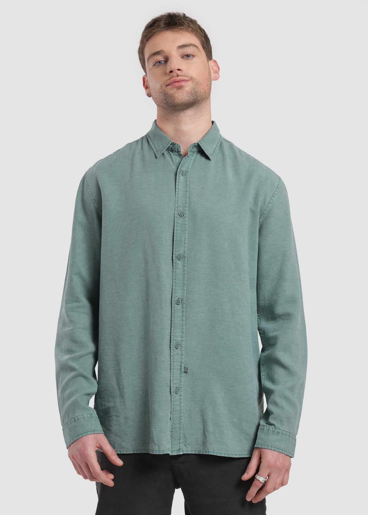 Camisa Manga Larga Tenlin Hombre - Verde