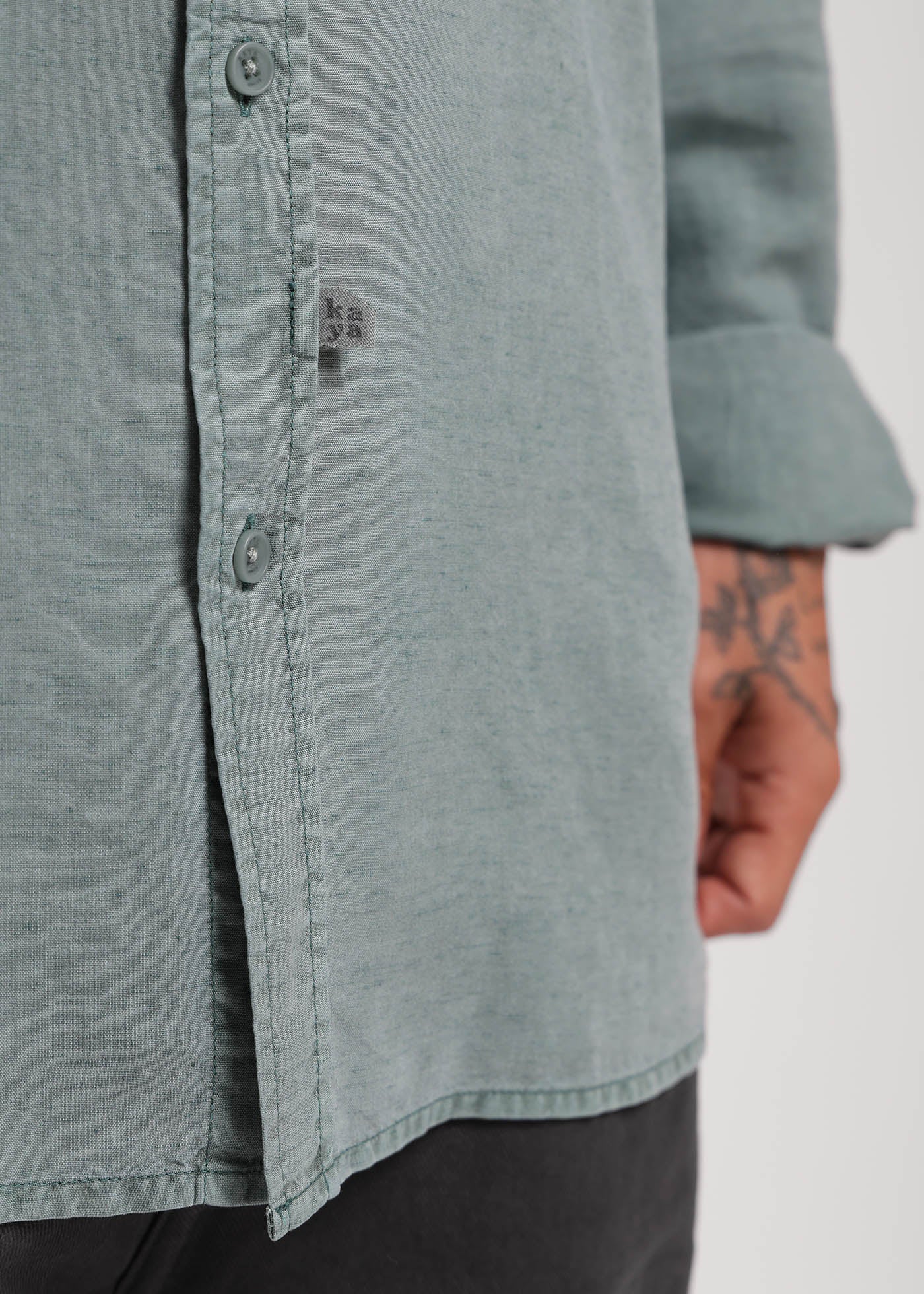 Camisa Manga Larga Tenlin Hombre - Verde