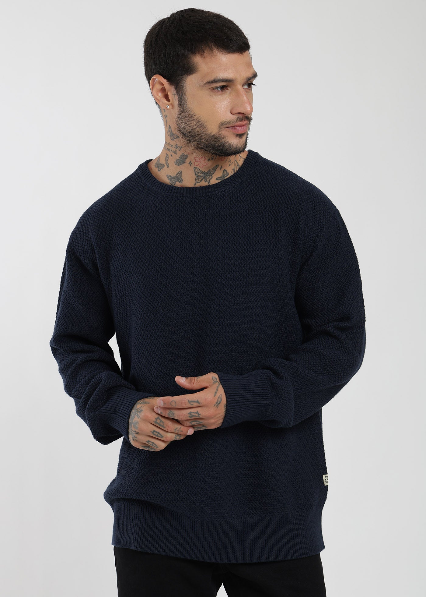 Chaleco Tejido Cuello Redondo Basic Hombre