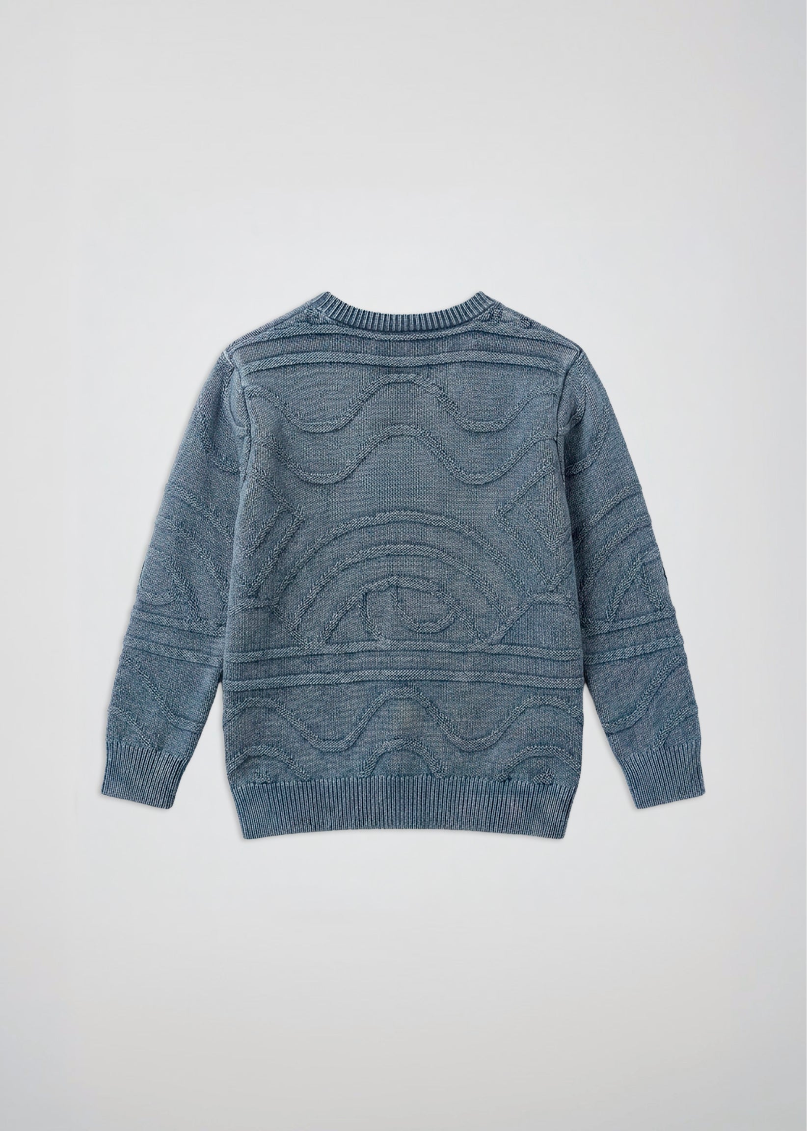 Chaleco Tejido Cuello Redondo Jacquard Niños - Azul