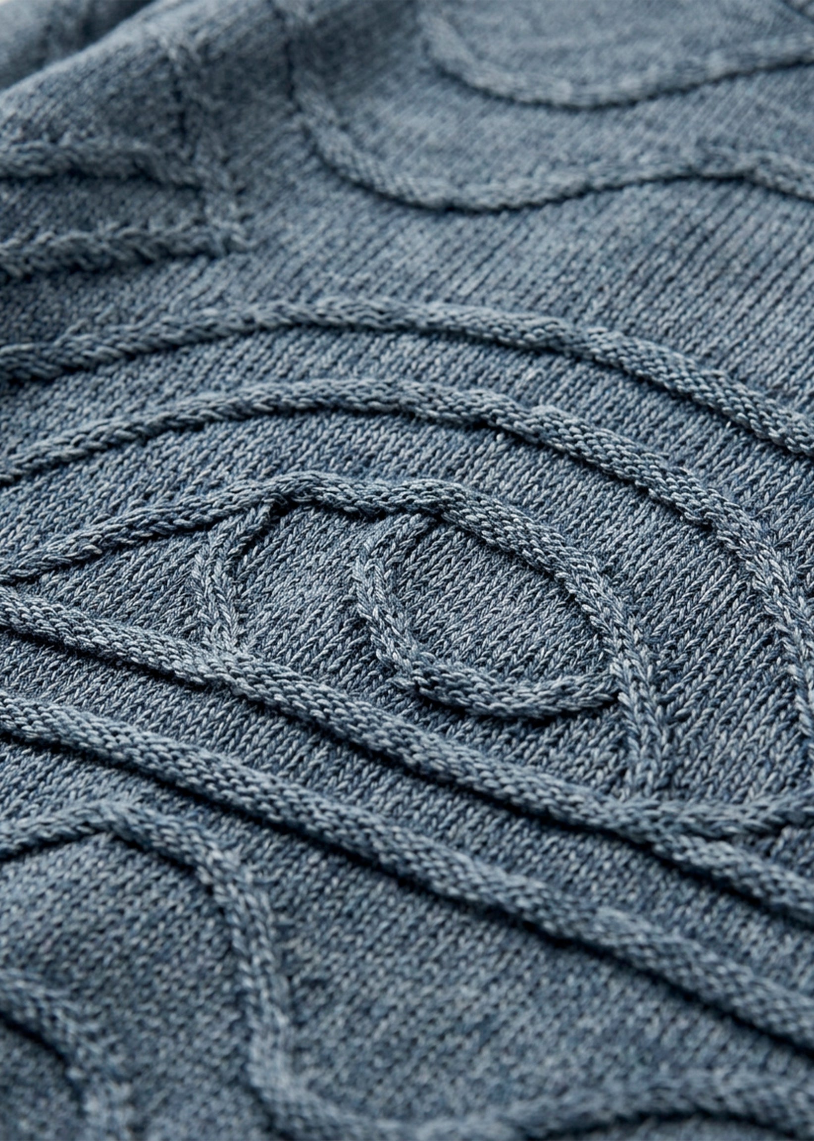 Chaleco Tejido Cuello Redondo Jacquard Niños - Azul