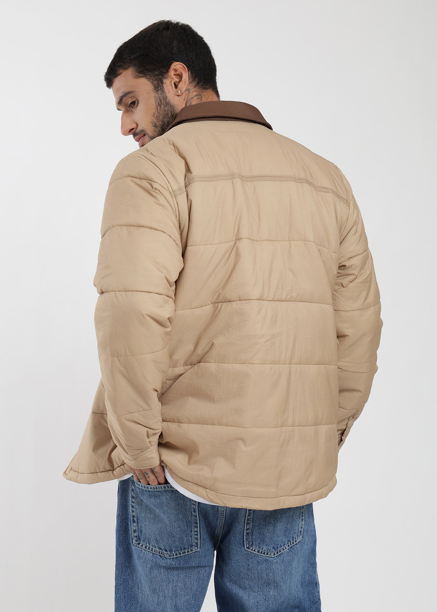 Chaqueta Acolchada Nylon Yuka Hombre - Caqui Lavender