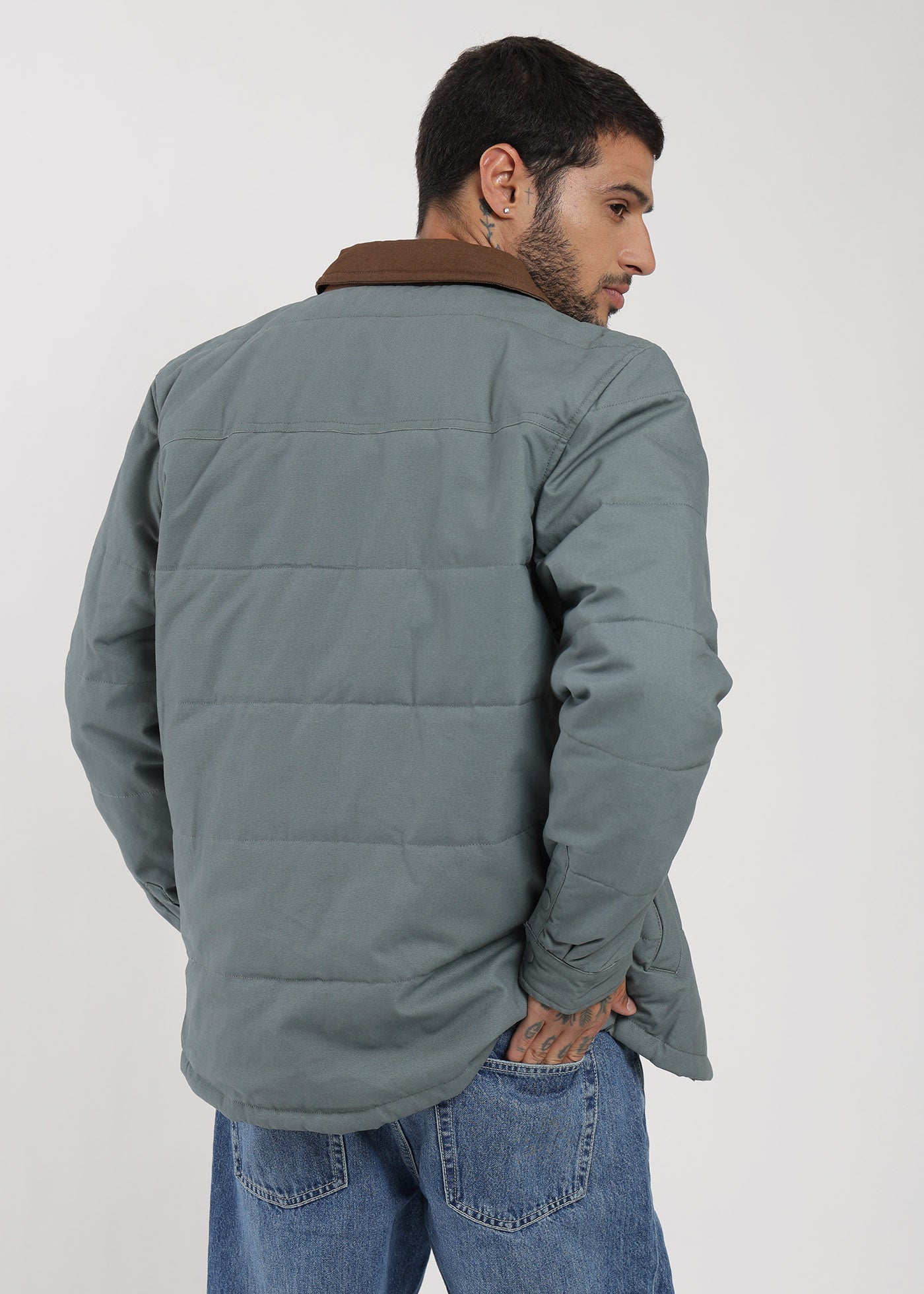 Chaqueta Acolchada Yuka Canvas Hombre - Verde Dim Gray