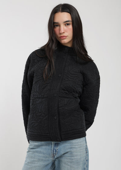 Chaqueta Bomber Acolchada Tencel Mujer Black