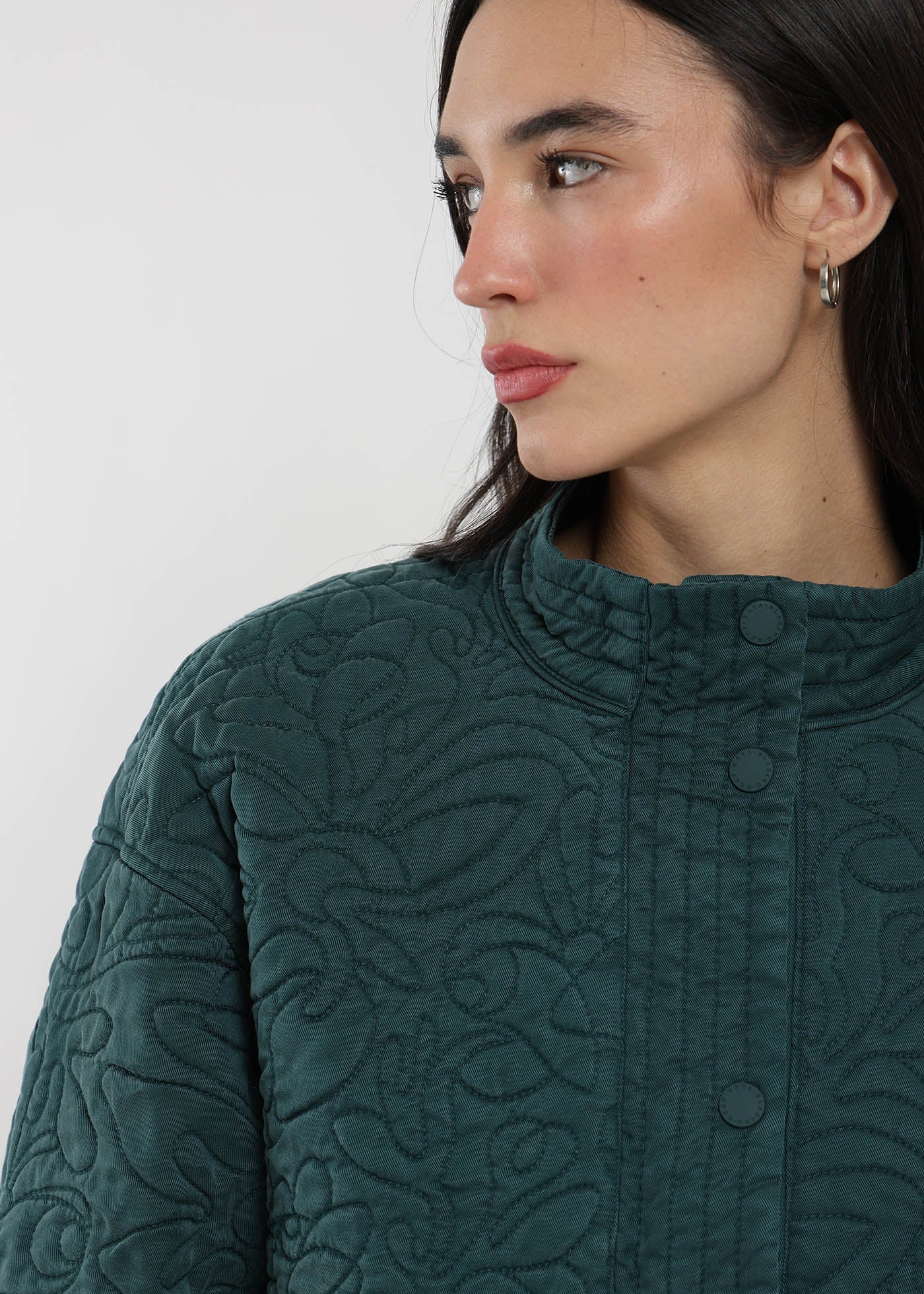 Chaqueta Bomber Acolchada Tencel Mujer