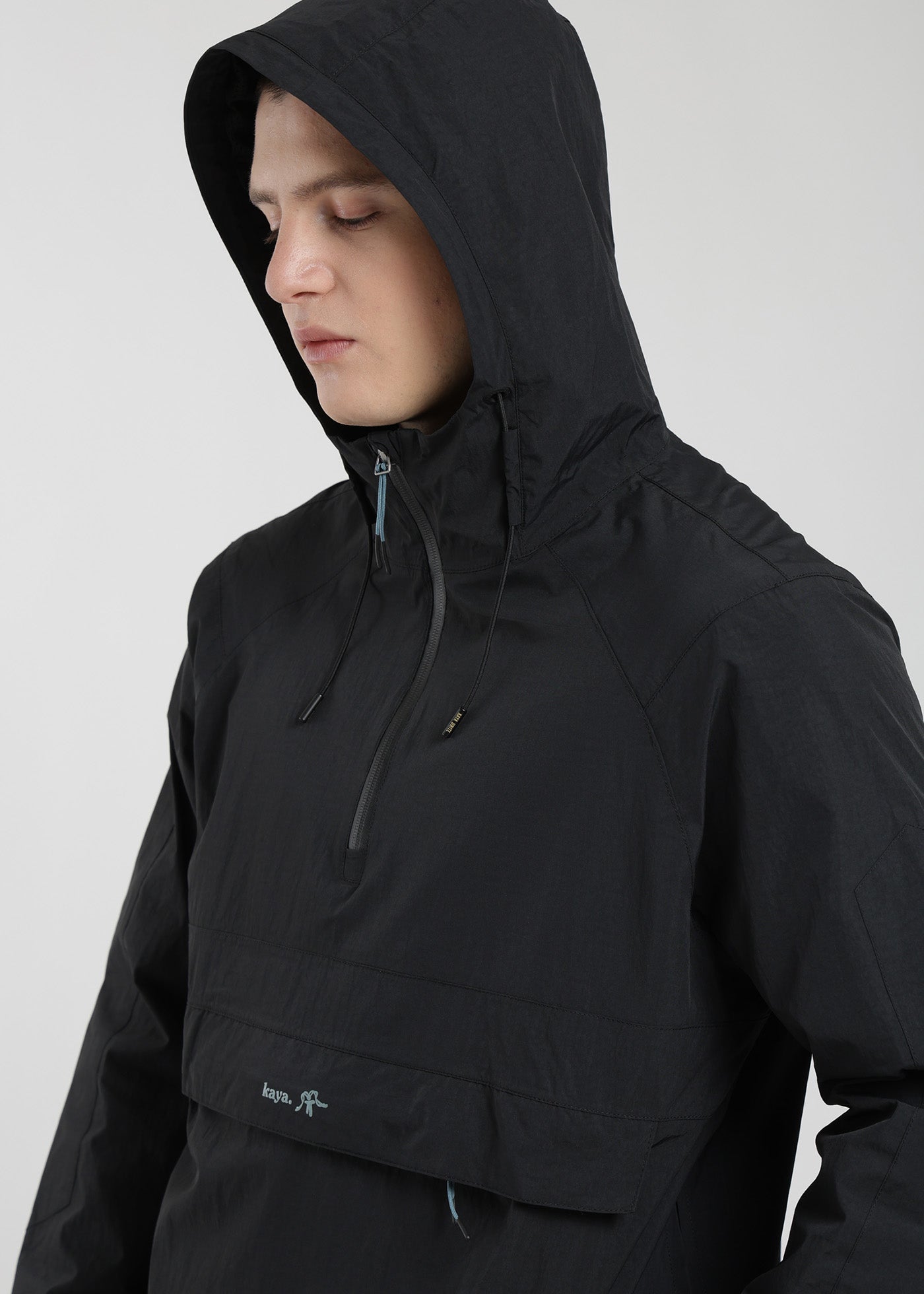 Chaqueta Cortaviento Anorak Hombre Negro #Color_Negro