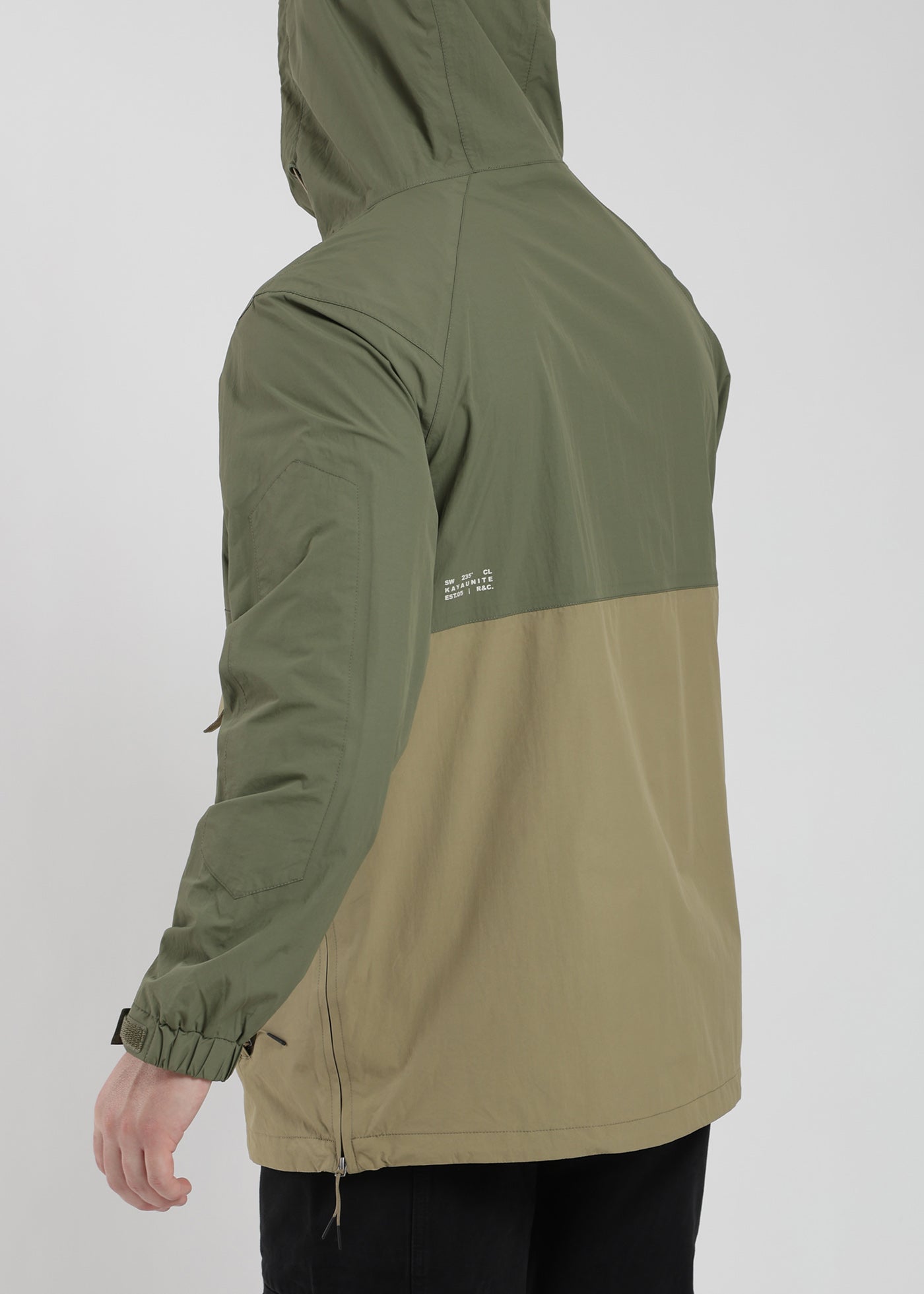 Chaqueta Cortaviento Anorak Hombre Oliva #Color_Oliva