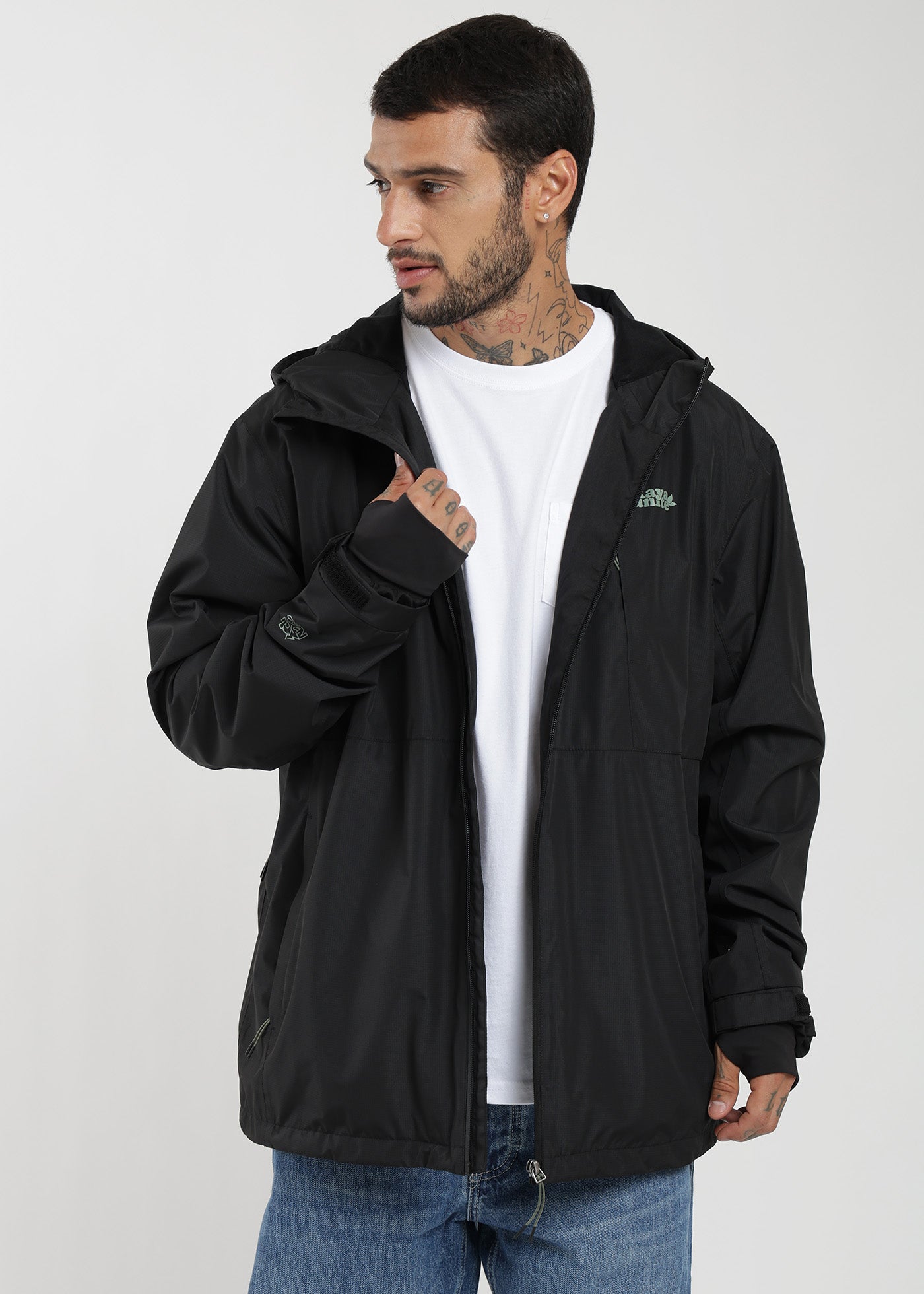 Chaqueta Cortaviento Nortazo Hombre Negro #Color_Negro