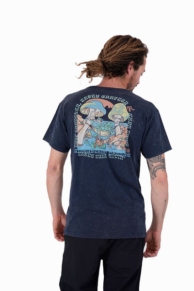 Polera Diseño Algodón Aqua Hombre - Navy White Smoke