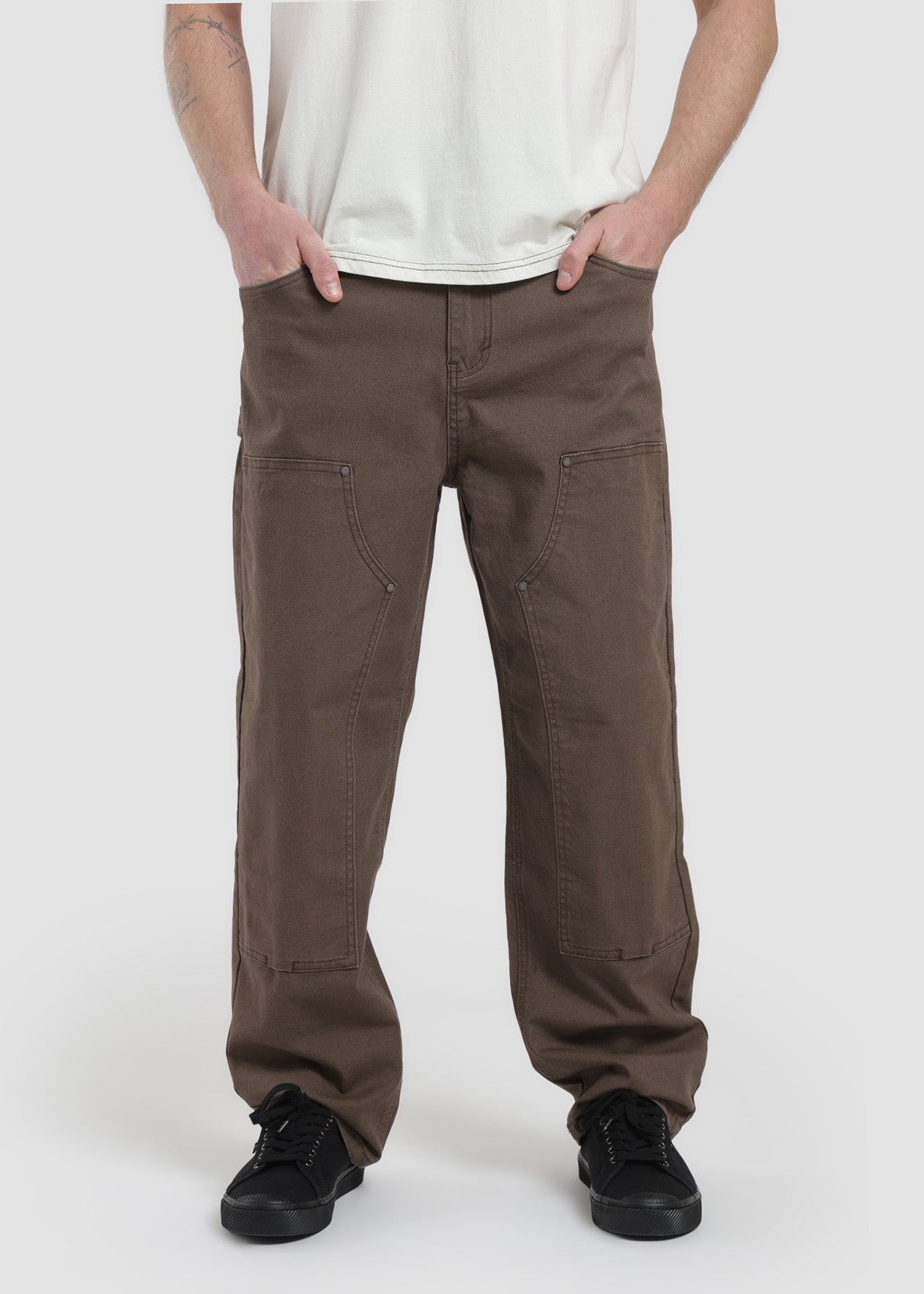 Pantalón Recto Farmer Daily Hombre - Café