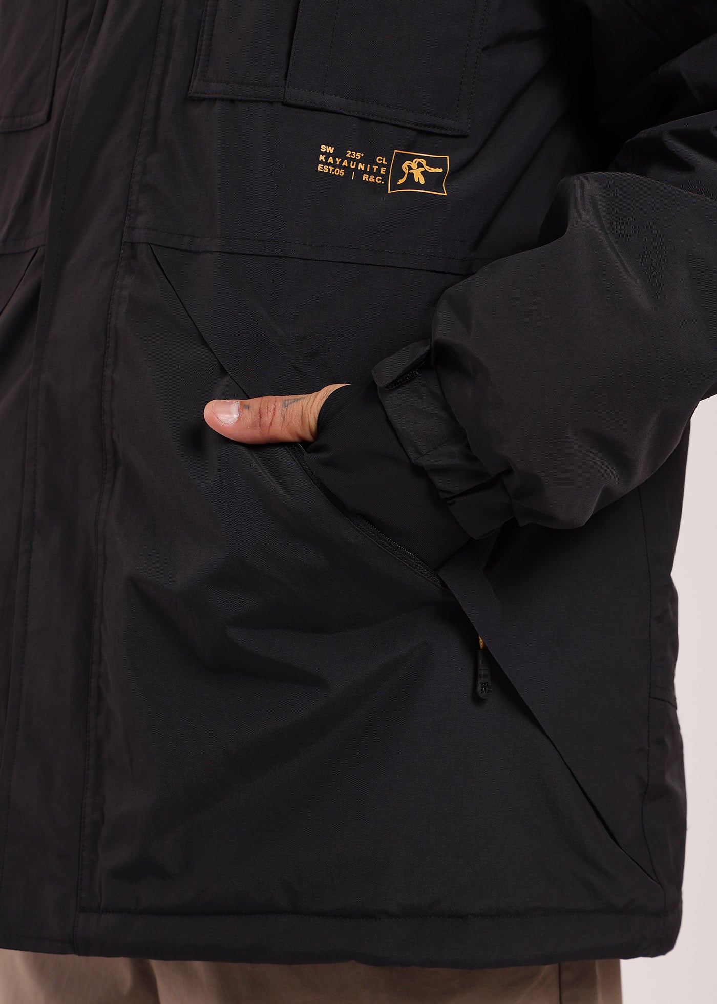 Parka Volcano Hombre - Negro