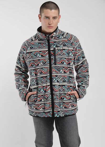 Polar Con Cierre Print Hombre Light Gray