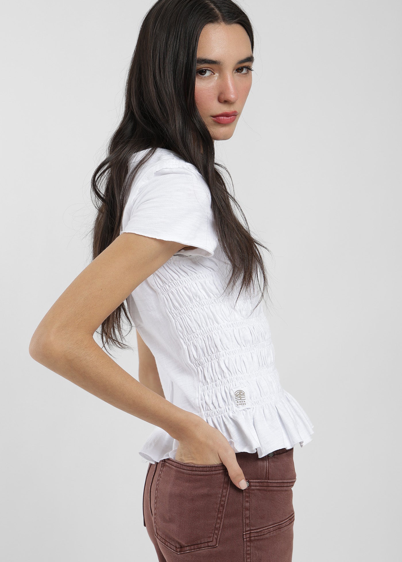 Polera Algodón Panal Mujer Light Gray