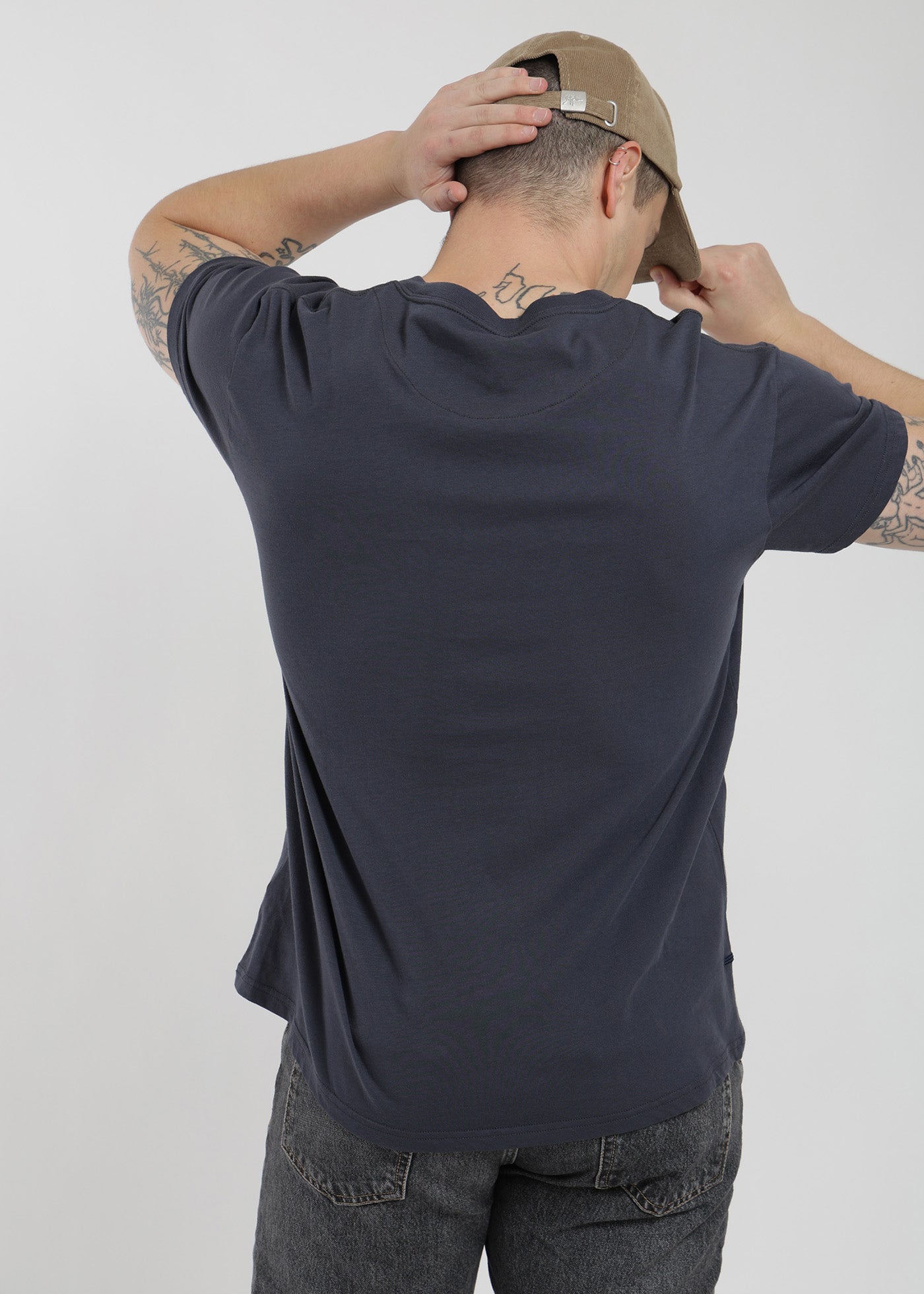 Polera Clásica Algodón Classy Hombre Dark Slate Gray #Color_Navy