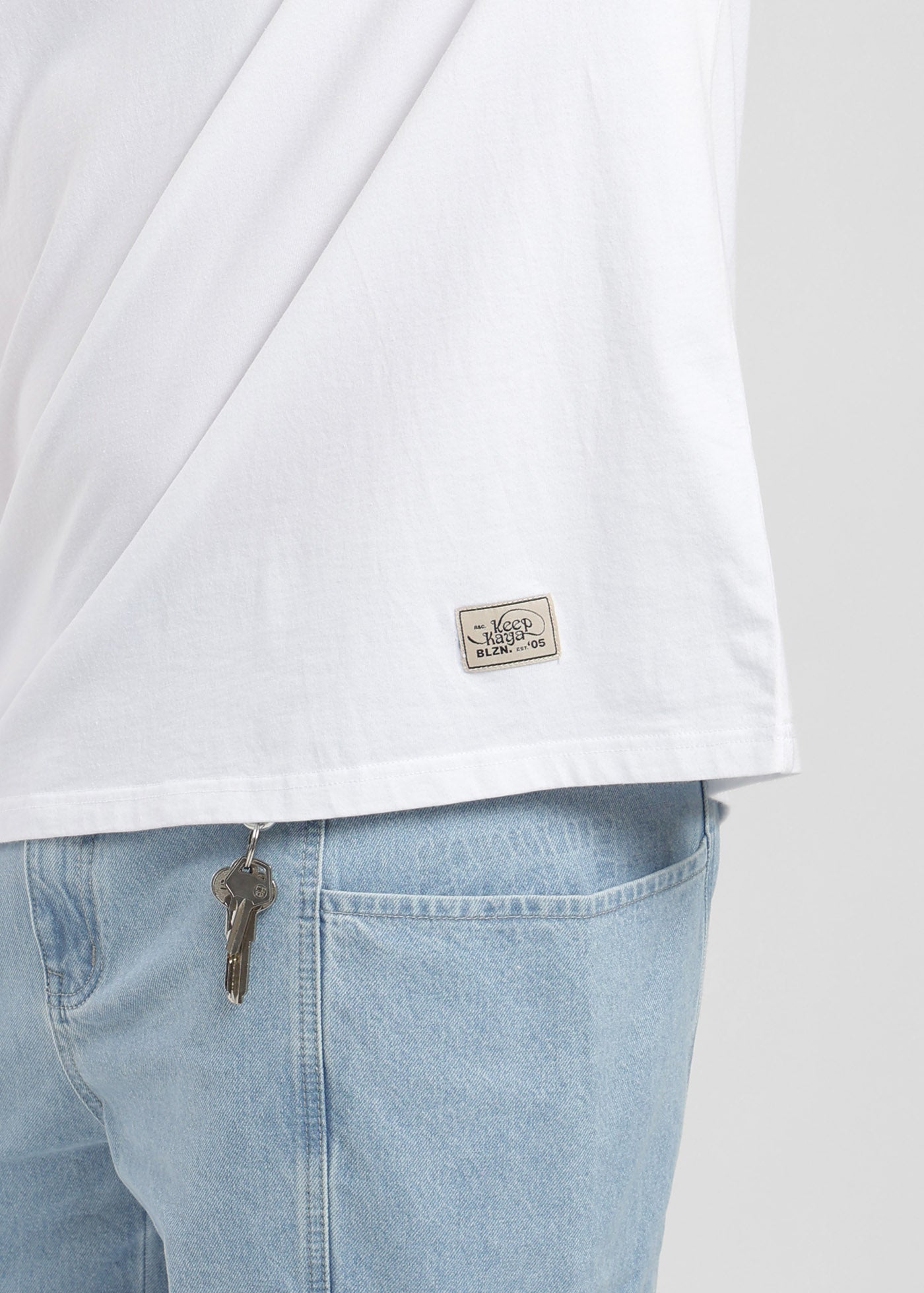 Polera Oversize Algodón Heavyweight Hombre - Blanco