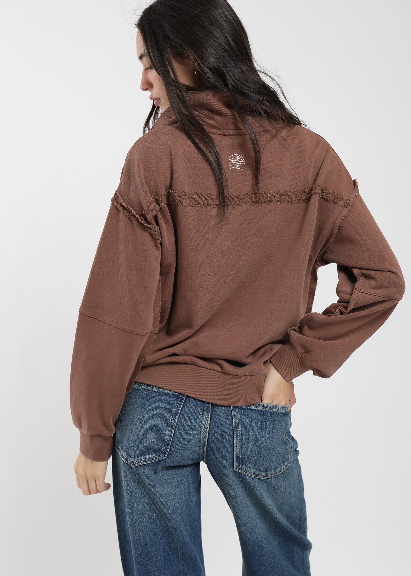 Polerón Algodón Half Snaps Murta Mujer