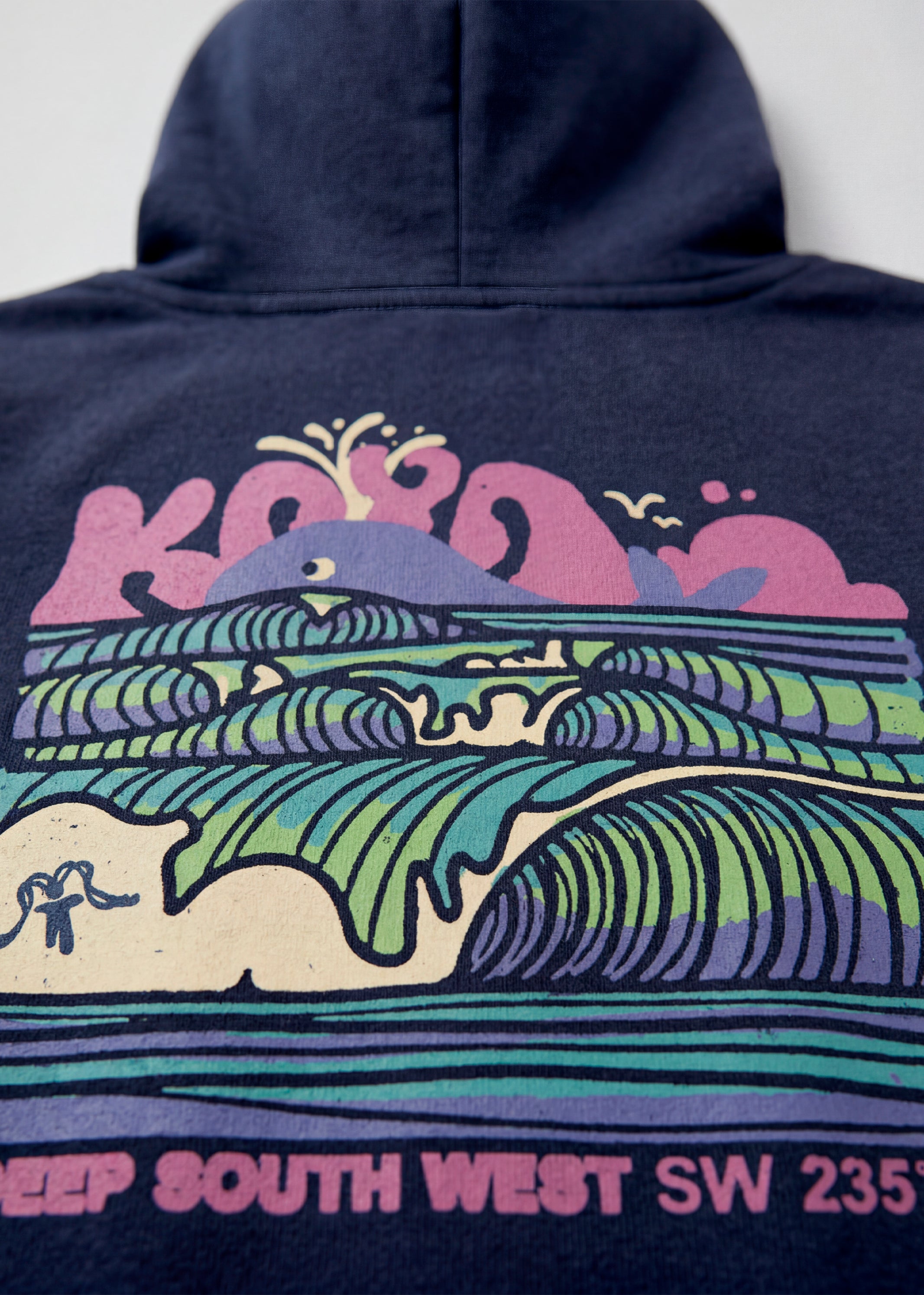 Polerón Hoodie Algodón Print Niños - Azul
