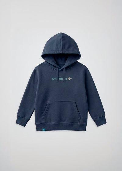 Polerón Hoodie Algodón Print Niños - Azul