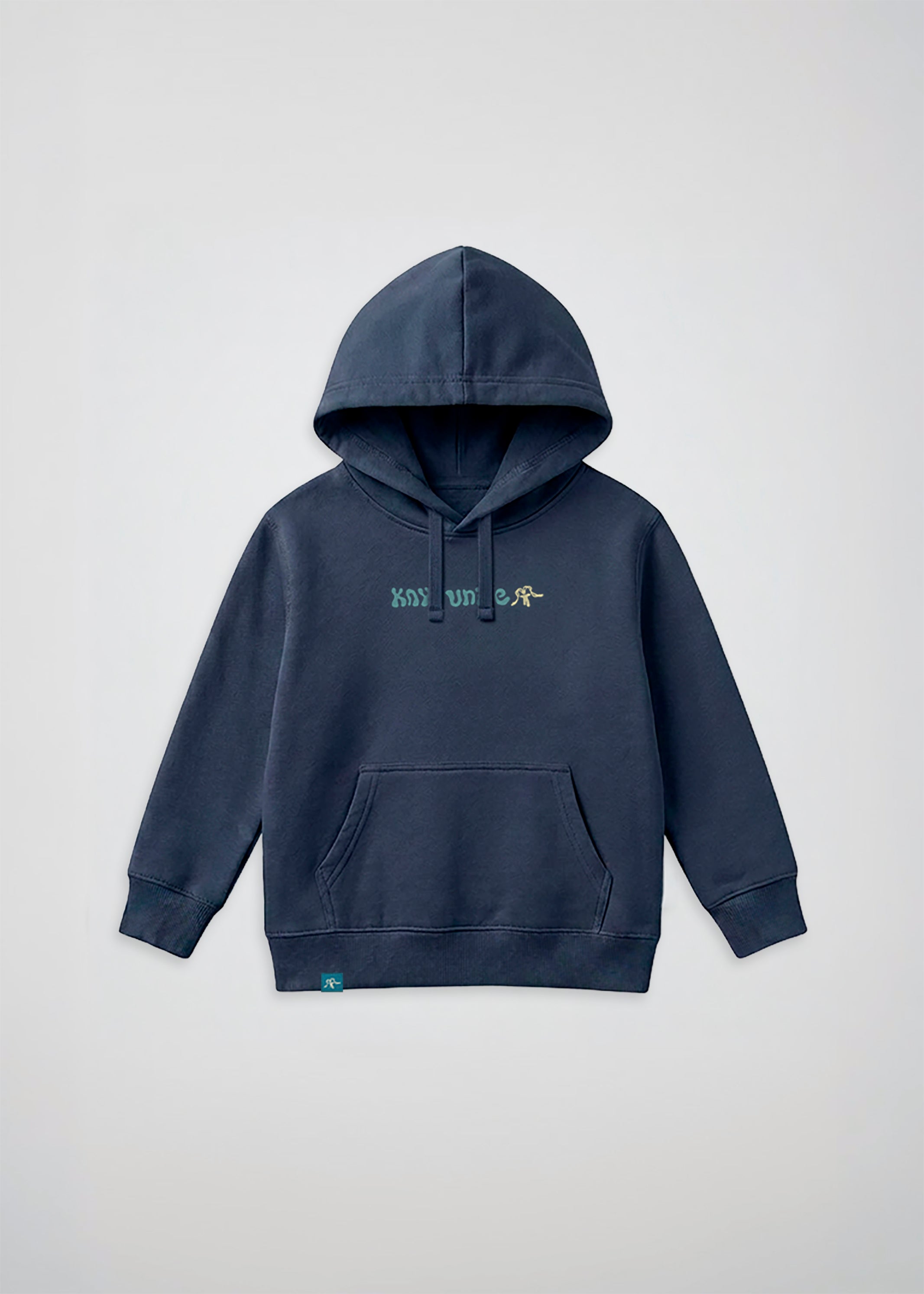 Polerón Hoodie Algodón Print Niños - Azul