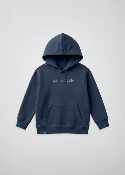 Polerón Hoodie Algodón Print Niños - Azul