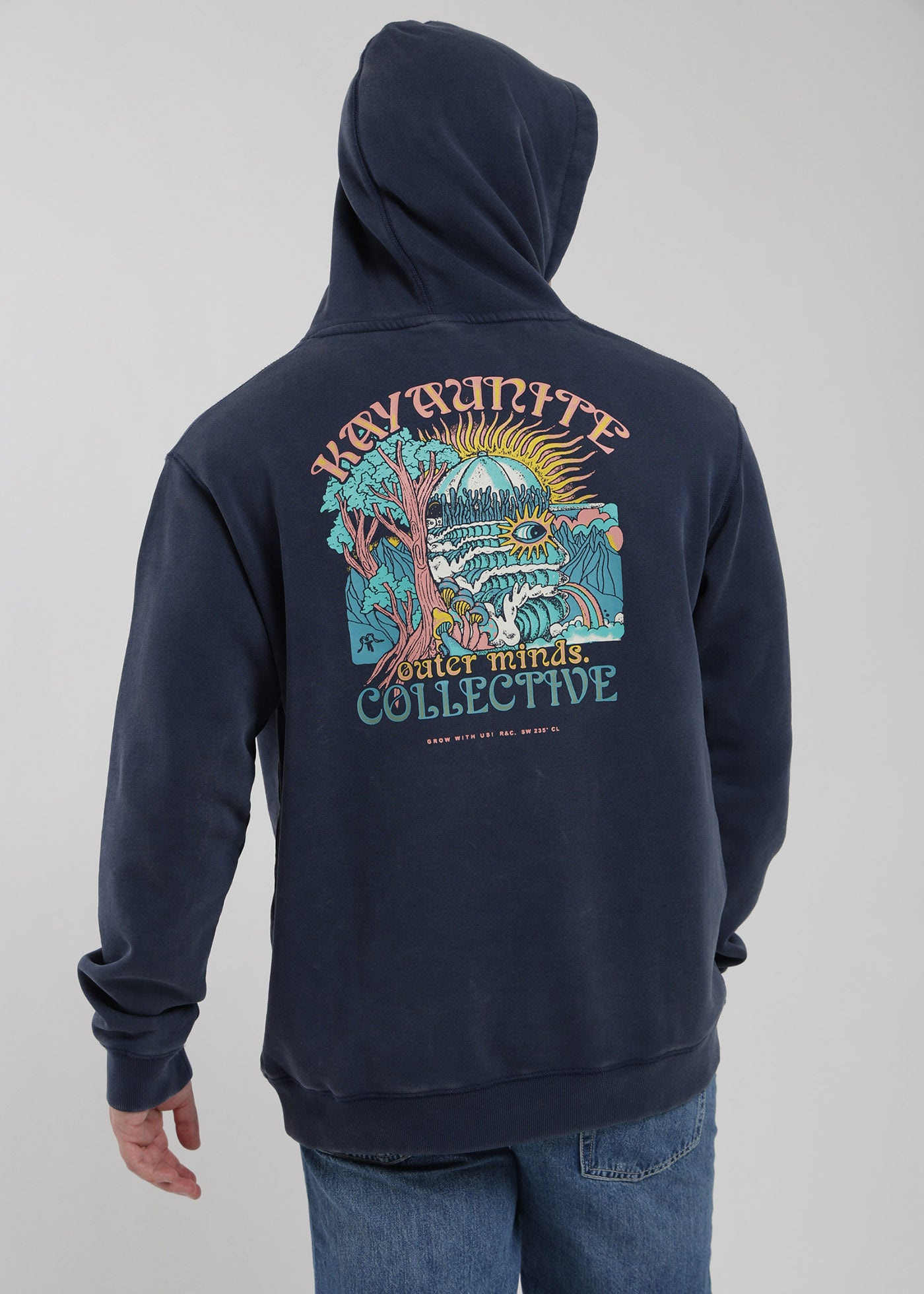 Polerón Hoodie Print Hombre Dark Slate Gray