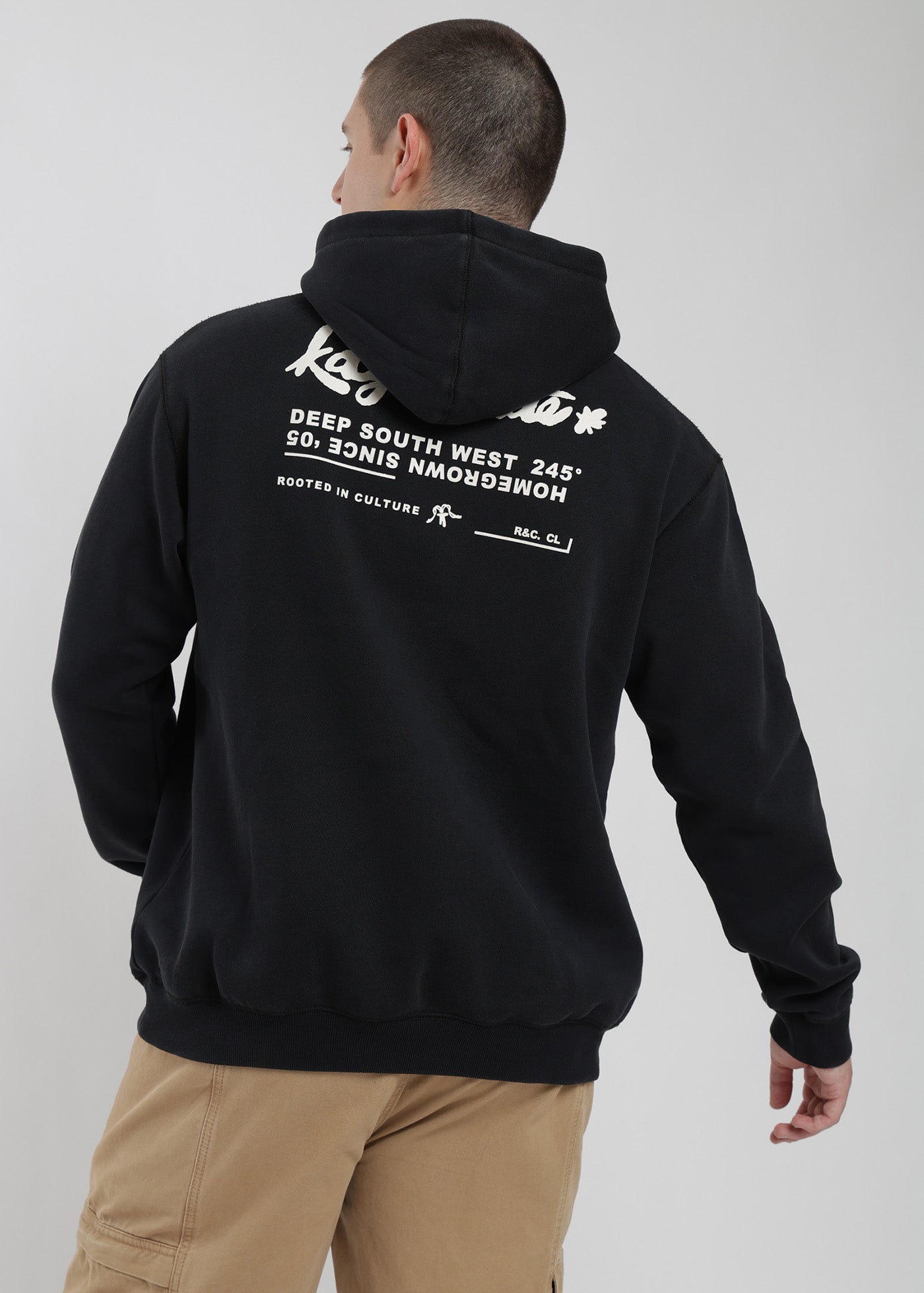 Polerón Hoodie Print Hombre Black