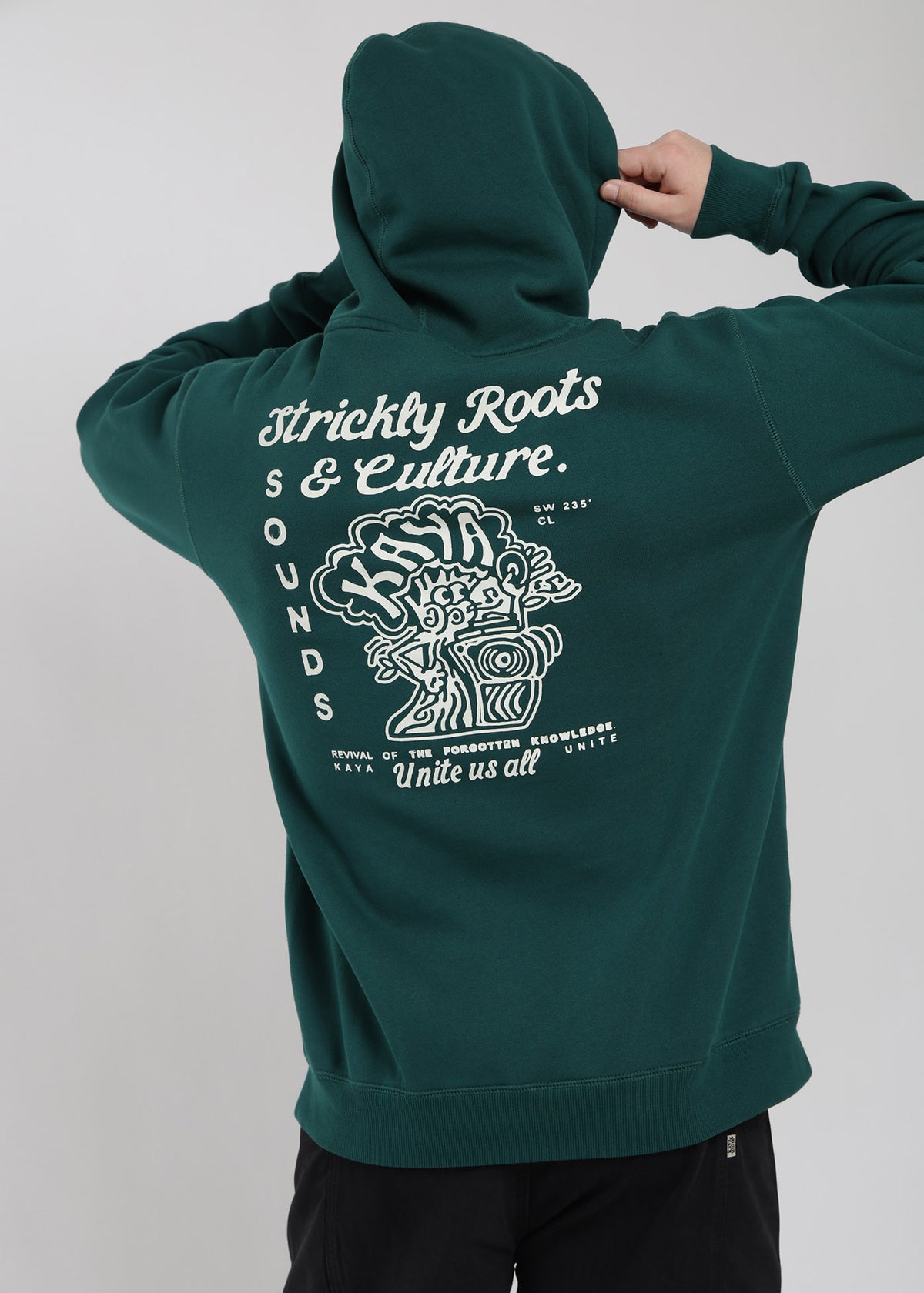 Polerón Hoodie Roots Hombre Verde - Kaya Unite