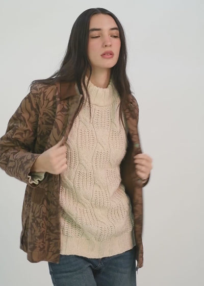 Chaqueta Clásica Twill Mujer Lavender #Color_Café