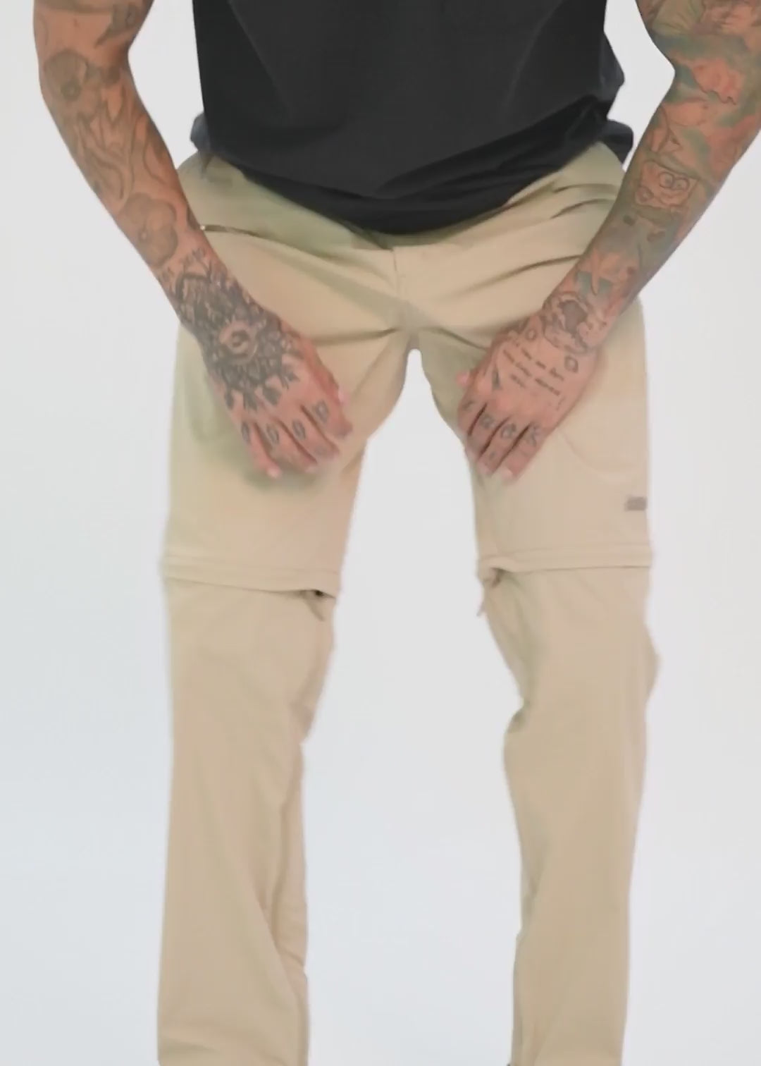 Pantalón Recto Nylon Hiker Hombre Lavender #Color_Beige