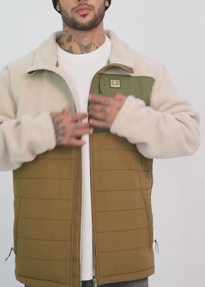 Polar Con Cierre Block Hombre Light Gray #Color_Ecru