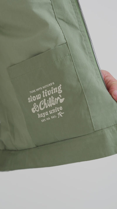 Chaqueta Clásica Cargo Patch Hombre Verde #Color_Verde