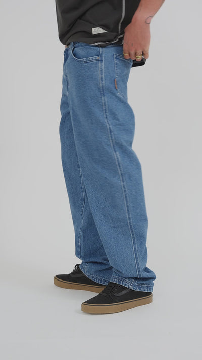Pantalon Recto Daily Denim Hombre - Azul Denim